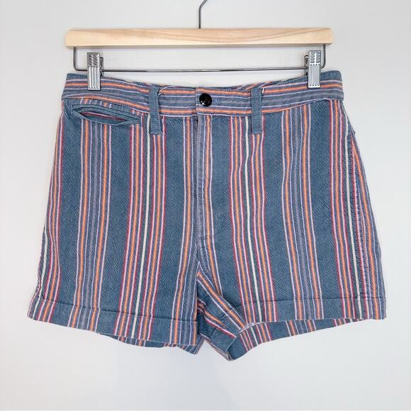 Madewell Emmett Shorts in Rainbow Stripe - Picture 1 of 5